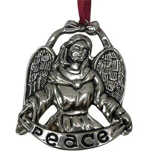 GORHAM Angel Christmas Ornament Peace Silverplate Holiday Collectible